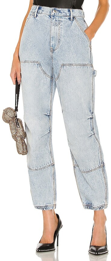 denim x alexander wang crush wide leg jeans