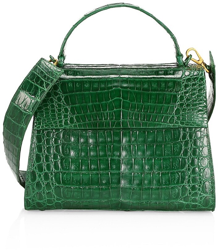 Nancy Gonzalez Large Lexi Crocodile Top Handle Bag - ShopStyle