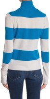 Thumbnail for your product : 525 America Cashmere Mock Neck Rugby Stripe Print Sweater