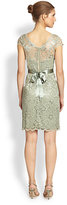 Thumbnail for your product : Teri Jon Lace Beaded-Waist Dress