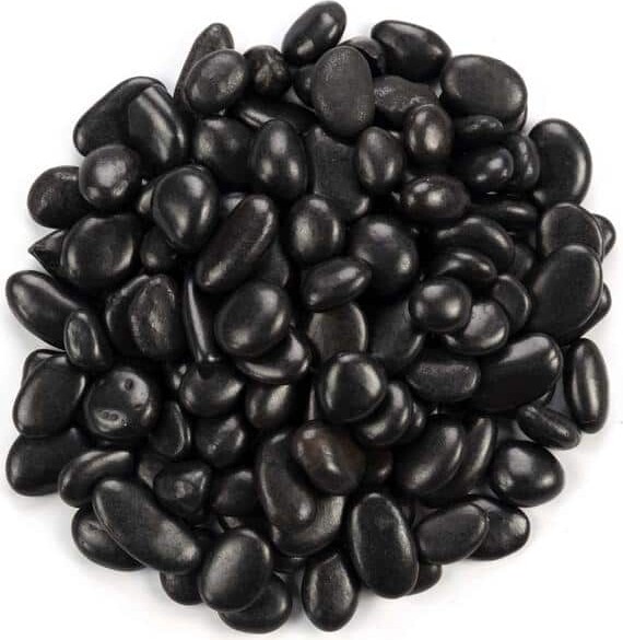 Polished Black 0.5 cu. ft . per Bag (0.25 in. to 0.75 in.) Bagged Landscape Pebbles (55 Bags/22.5 cu. ft./Pallet)