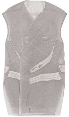 Rick Owens Oversized Embroidered Tulle Vest