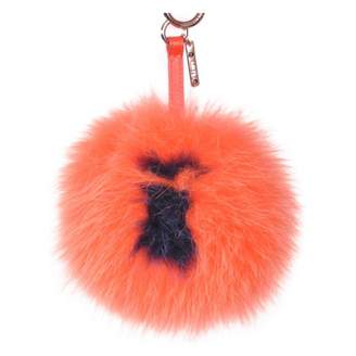 Fendi Pompon Orange Fur Bag charms