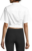 Thumbnail for your product : Alexander Wang T by Cotton Twill Twist-Front Blouse