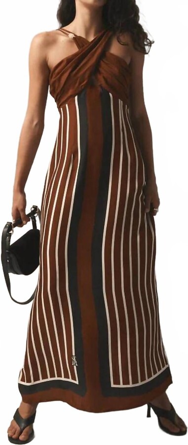 SANCIA Ellery Maxi Dress In Cherrywood Stripe