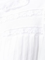 Thumbnail for your product : Burberry lace detail ruffle cape overlay top