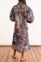 Thumbnail for your product : Sea Enora Floral Long Sleeve Midi Dress in Navy