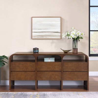 Millwood Pines Giesecke Oak And Ash Burl Veneer Dresser