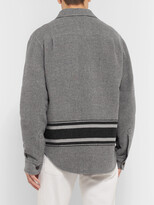 Thumbnail for your product : Brioni Striped Melton Wool Overshirt