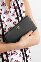 Thumbnail for your product : Prada Travel Textured-leather Continental Wallet