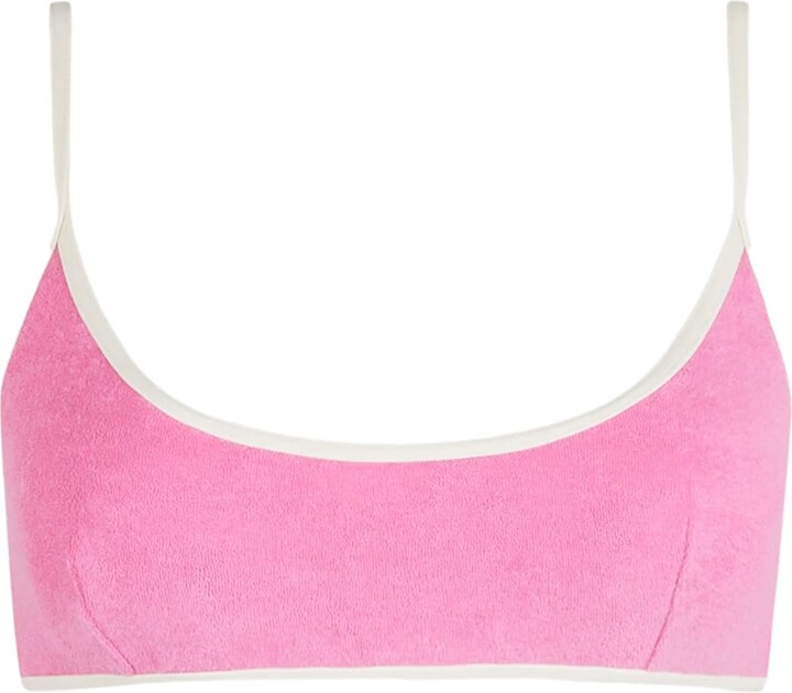 Woman Terry Bralette Beach Top Judy With Piping