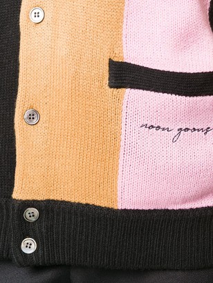 Noon Goons Colour-Block Fitted Cardigan