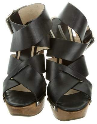 Vera Wang Leather Platform Sandals