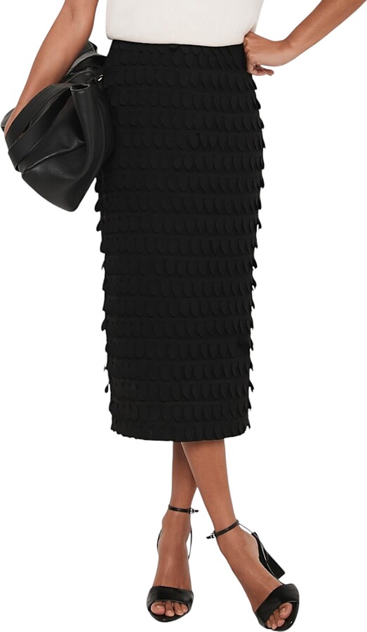 Mint Velvet Women's Textured Pencil Skirt