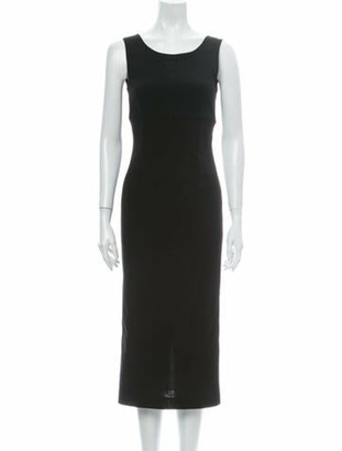 Dolce & Gabbana Virgin Wool Midi Length Dress Wool