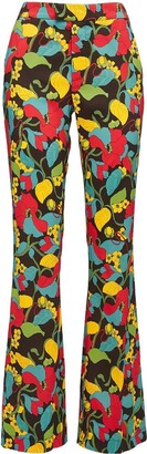 La DoubleJ Saturday Night floral-print flared trousers