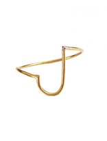 Thumbnail for your product : Kim Kardashian Love Loud Wire Wrapped Initial Ring in Gold Vermiel as seen on