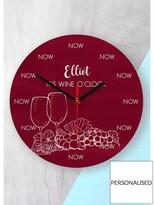 Thumbnail for your product : Treat Republic Personalised Wine O'Clock Glass Clock