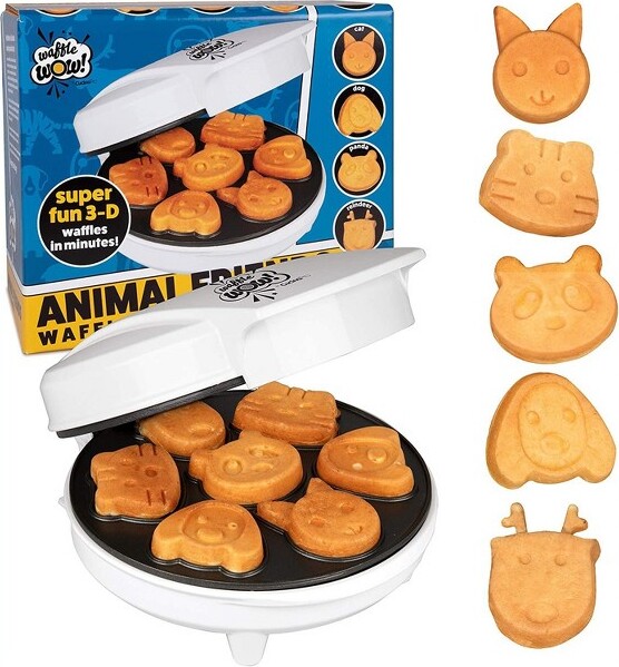 Animal Mini Waffle Maker- Makes 7 Fun Different Shaped Pancakes Including A  Cat Dog Reindeer & More - Electric Non-stick Waffler Fun Gift : Target