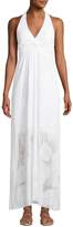 Thumbnail for your product : Letarte Palm Lace Halter Coverup Maxi Dress