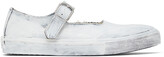 Thumbnail for your product : Maison Margiela White & Black Painted Buckled Ballerina Flats