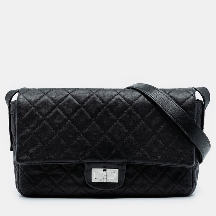 Chanel Black Quilted Calfskin Reissue 2.55 Easy Messenger Flap