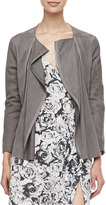 Thumbnail for your product : Haute Hippie Draped Suede Zip Jacket