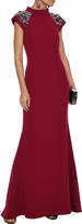 Thumbnail for your product : Badgley Mischka Embellished Crepe Gown