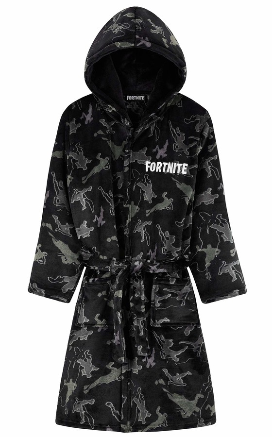Fortnite Boys Dressing Gown Fleece Hooded Robe Fortnite Gifts for Boys