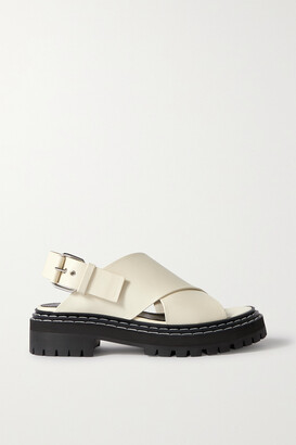Proenza Schouler Leather Slingback Platform Sandals
