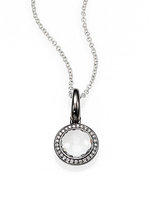 Thumbnail for your product : Ippolita Clear Quartz, Diamond & Blackened Sterling Silver Lollipop Charm
