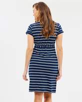 Thumbnail for your product : Angel Maternity Mummy Drawstring Stripe Dress
