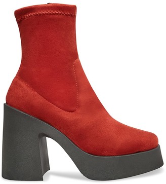 rust suede heels