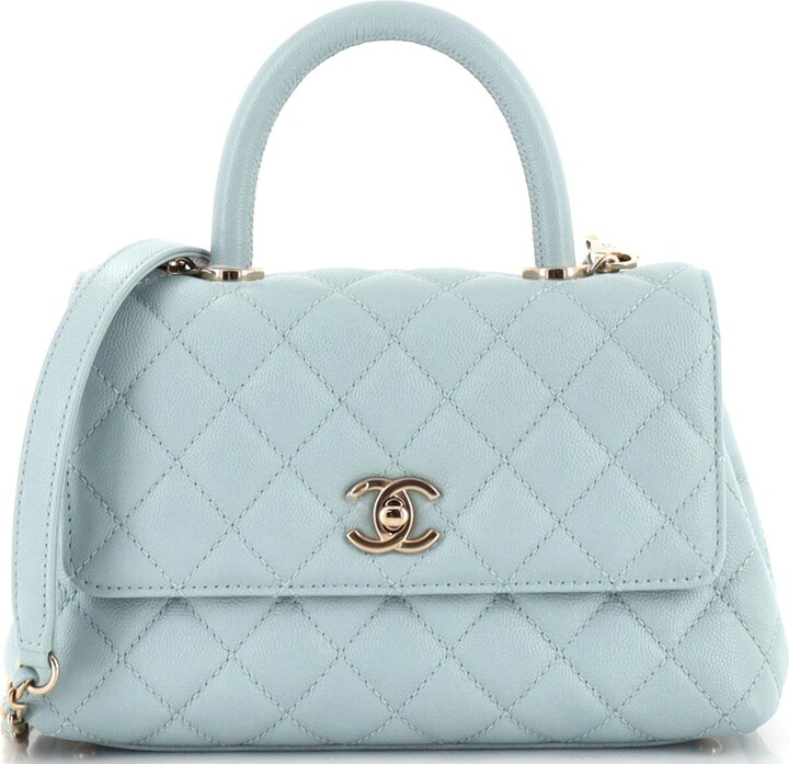 Chanel Coco Top Handle Bag Quilted Caviar Mini - ShopStyle