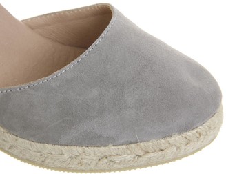 Gaimo for OFFICE Ankle Wrap Espadrille Wedges Grey