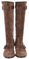 Thumbnail for your product : Tod's Suede Round-Toe Boots