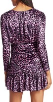 Thumbnail for your product : Delfi Beverley Leopard Print Velvet Mini Dress