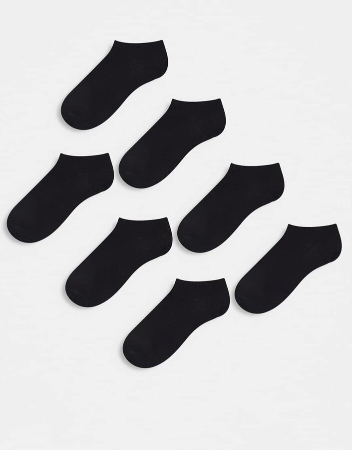 ASOS DESIGN pack trainer socks in black ShopStyle