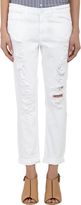 Thumbnail for your product : Current/Elliott Women's Distressed The Fling Jeans-White