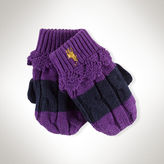 Thumbnail for your product : Ralph Lauren Rugby-Striped Cotton Mittens