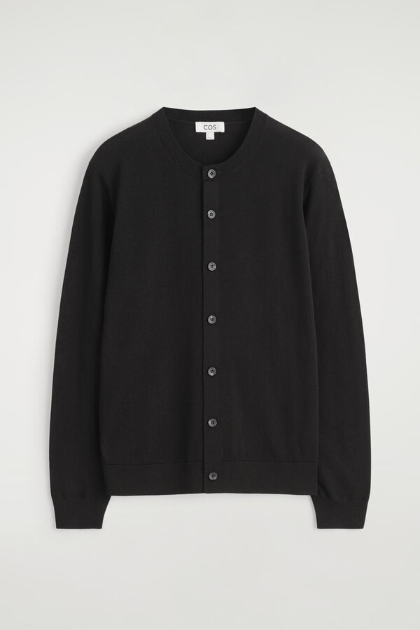 Merino Wool Crew-Neck Cardigan