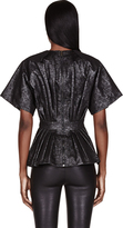 Thumbnail for your product : Gareth Pugh Black & Silver Fancy Jersey Blouse