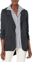 Thumbnail for your product : b new york Women's Ruffle Sleeve Crossover Back Blazer