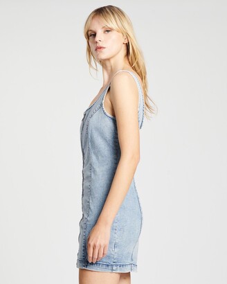 Silent Theory Women's Blue Mini Dresses - Montana Denim Dress - Size One Size, 12 at The Iconic