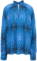 Thumbnail for your product : Stella Jean Ruffle-trimmed Printed Crepe Blouse