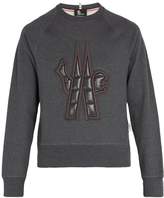 Thumbnail for your product : Moncler Grenoble - Quilted Logo Cotton Sweatshirt - Mens - Dark Grey