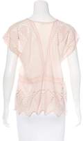 Thumbnail for your product : Ulla Johnson Short Sleeve Eyelet Top