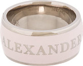 Thumbnail for your product : Alexander McQueen Silver & Pink Enamel Ring