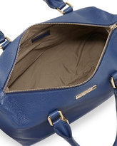 Thumbnail for your product : Versace Leather Rolled-Handle Satchel Bag, Bright Blue