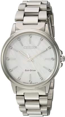 Citizen Women's 'Eco-Drive' Quartz Stainless Steel Casual Watch, Color:d (Model: FE7030-57D)